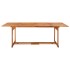Mesa de comedor jardín 220x90x75 cm madera maciza de