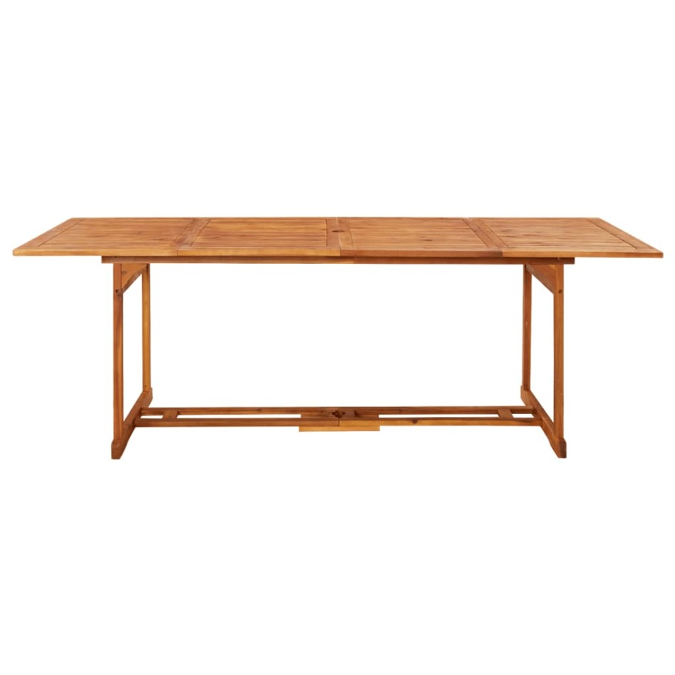 Mesa de comedor jardín 220x90x75 cm madera maciza de