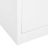 Armario oficina acero vidrio templado blanco 90x40x180