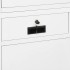 Armario oficina acero vidrio templado blanco 90x40x180
