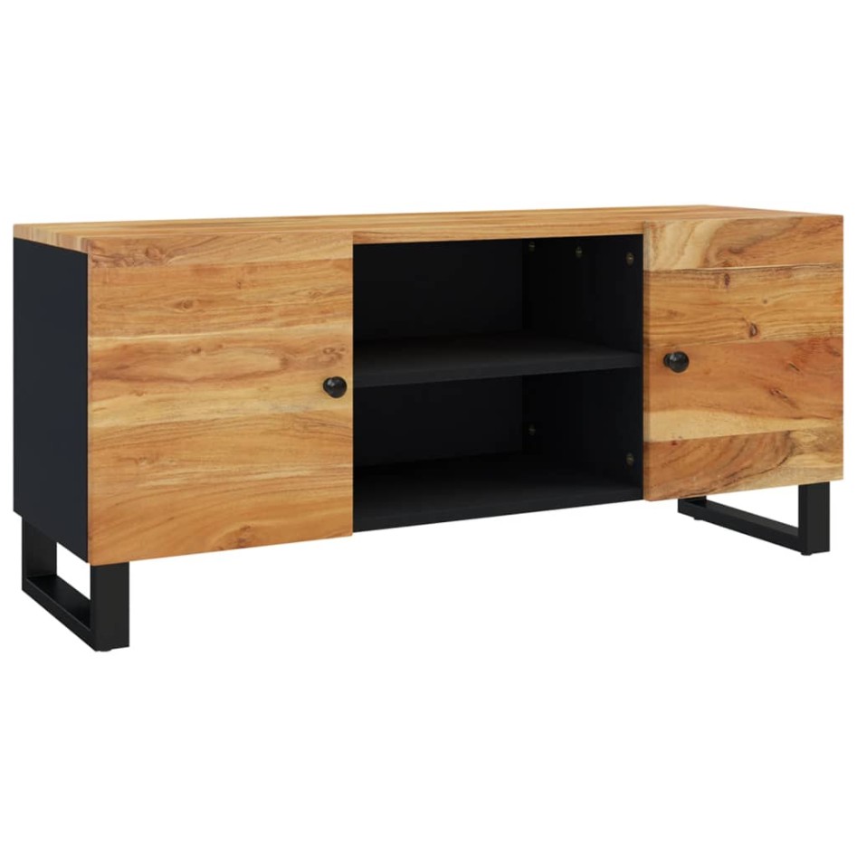 Mueble de TV madera maciza de acacia 105x33x46