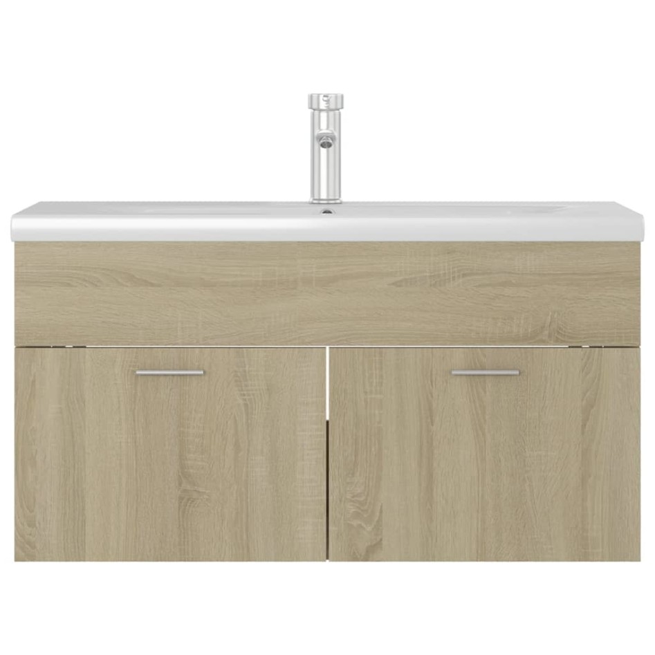 Mueble con lavabo madera de ingeniería roble
