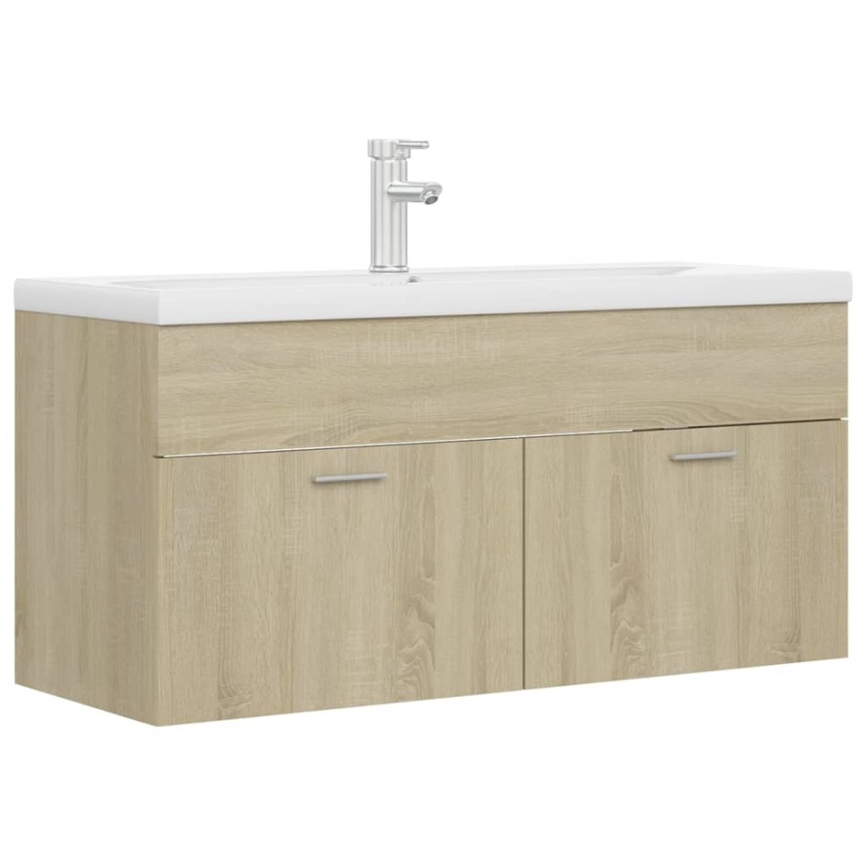 Mueble con lavabo madera de ingeniería roble