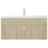 Mueble con lavabo madera de ingeniería roble