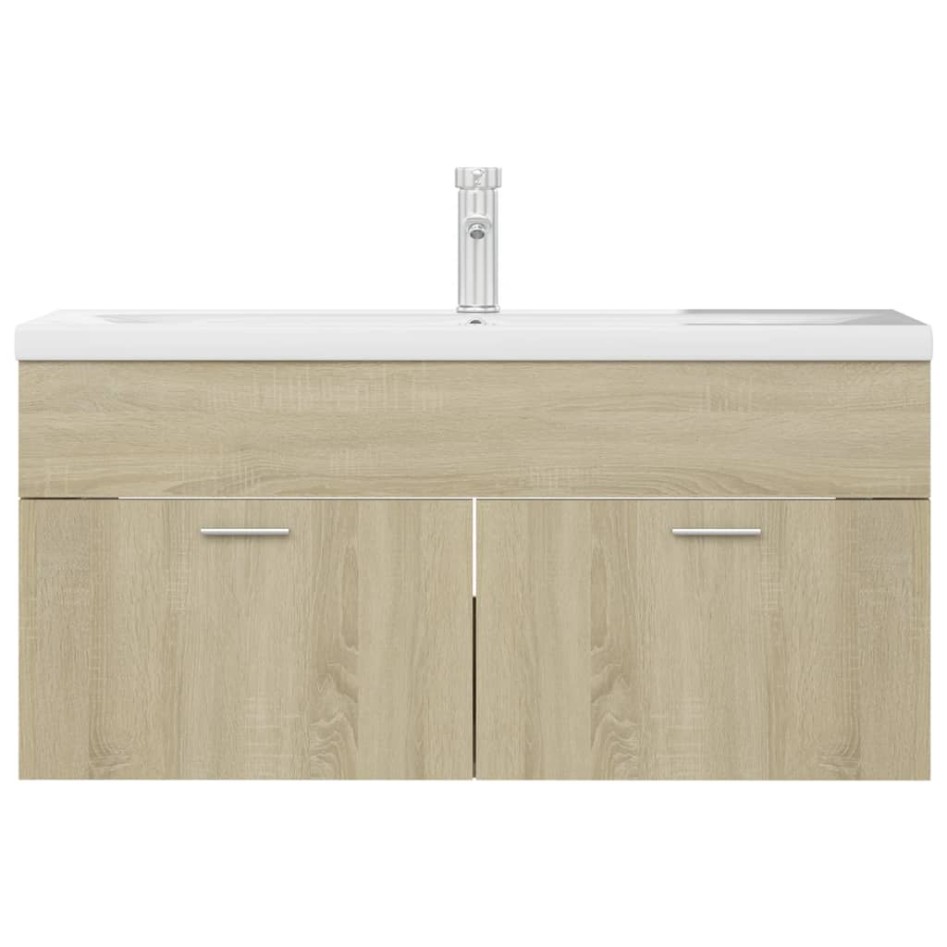 Mueble con lavabo madera de ingeniería roble