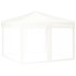 Carpa para fiestas plegable con paredes laterales blanca 3x3
