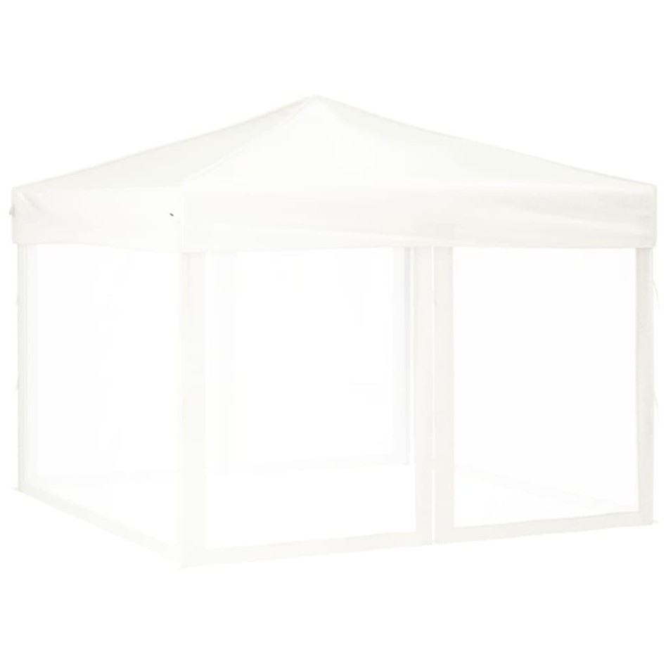 Carpa para fiestas plegable con paredes laterales blanca 3x3