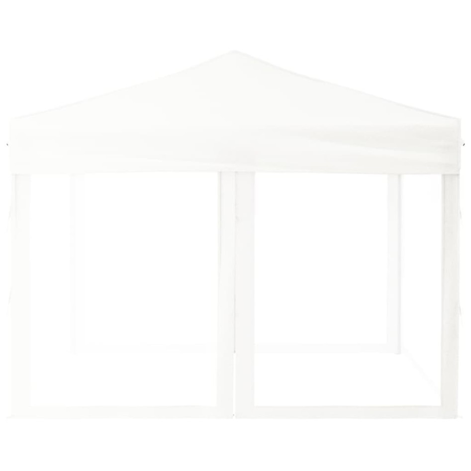 Carpa para fiestas plegable con paredes laterales blanca 3x3