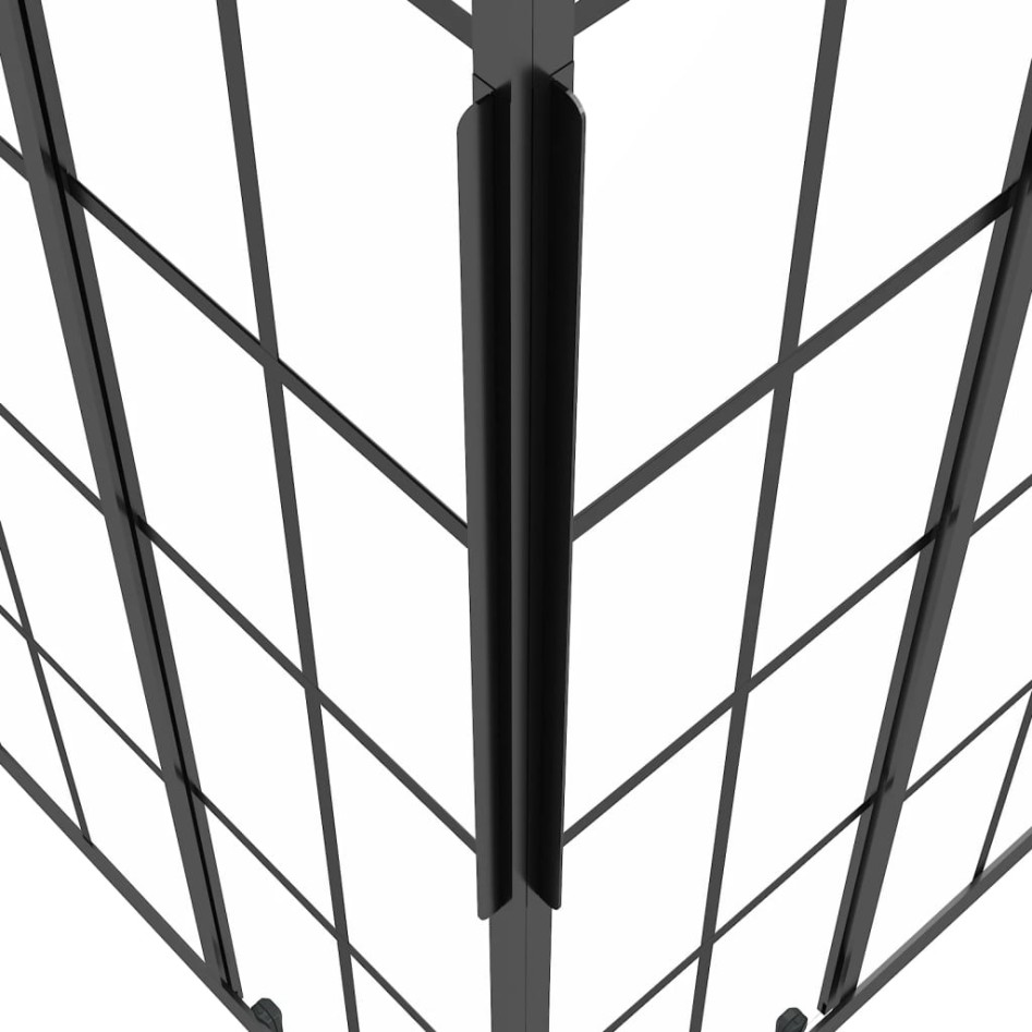 Cabina de ducha ESG esmerilado negro 80x70x180