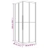 Cabina de ducha ESG esmerilado negro 80x70x180