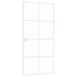 Puerta de interior vidrio templado y aluminio blanco