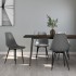 Sillas de comedor 4 unidades gris