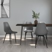Sillas de comedor 4 unidades gris PP
