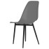 Sillas de comedor 4 unidades gris