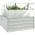 Arriate con invernadero plateado 100x100x85