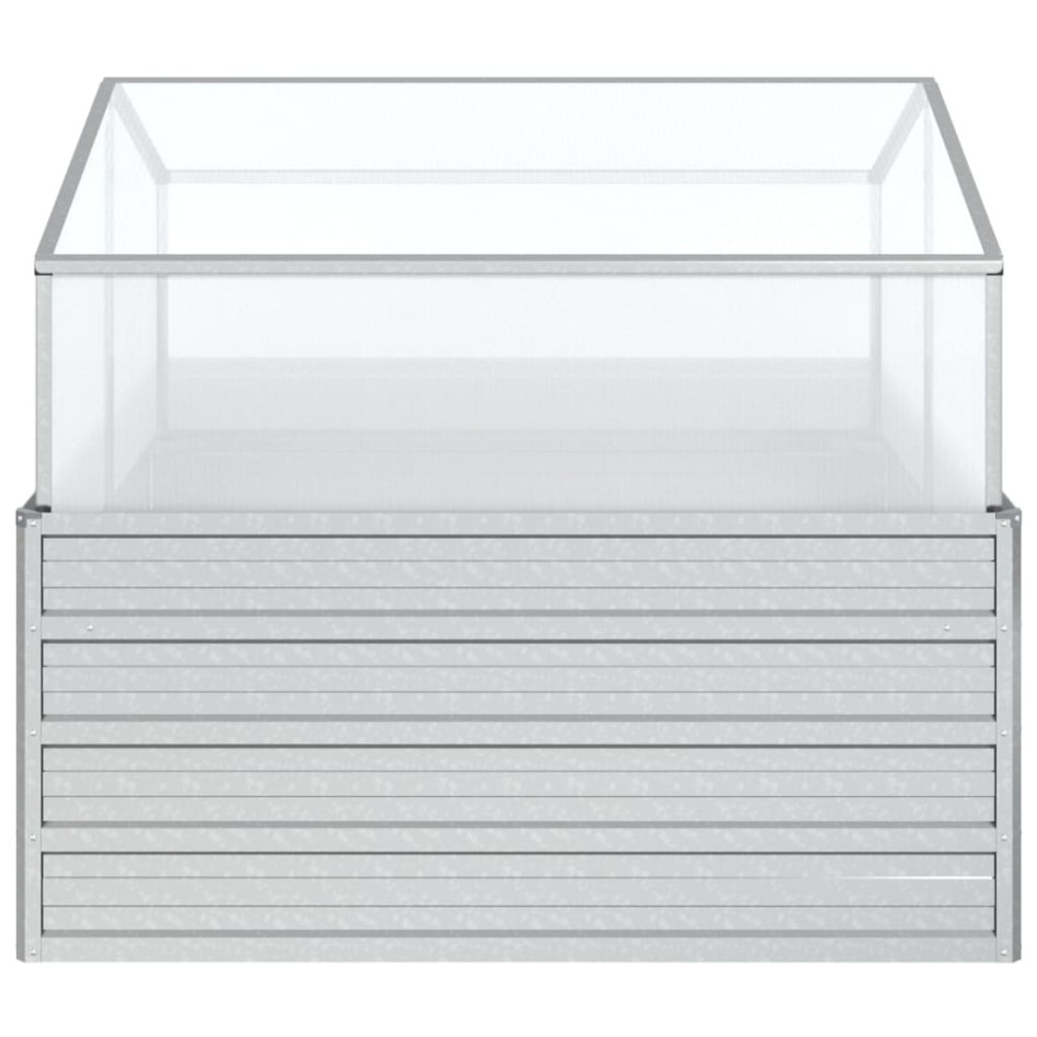 Arriate con invernadero plateado 100x100x85