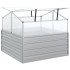 Arriate con invernadero plateado 100x100x85