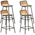 Taburetes de cocina 4 unidades madera maciza de