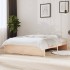 Estructura de cama doble sin colchón madera maciza 135x190