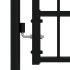 Puerta de valla punta lanza acero recubierto negro