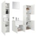 Juego de muebles de baño madera de ingeniería blanco