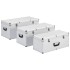 Cajas de almacenamiento 3 unidades aluminio