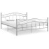 Estructura de cama de metal gris 200x200