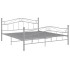 Estructura de cama de metal gris 200x200