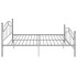 Estructura de cama de metal gris 200x200