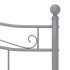 Estructura de cama de metal gris 200x200