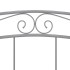 Estructura de cama de metal gris 200x200