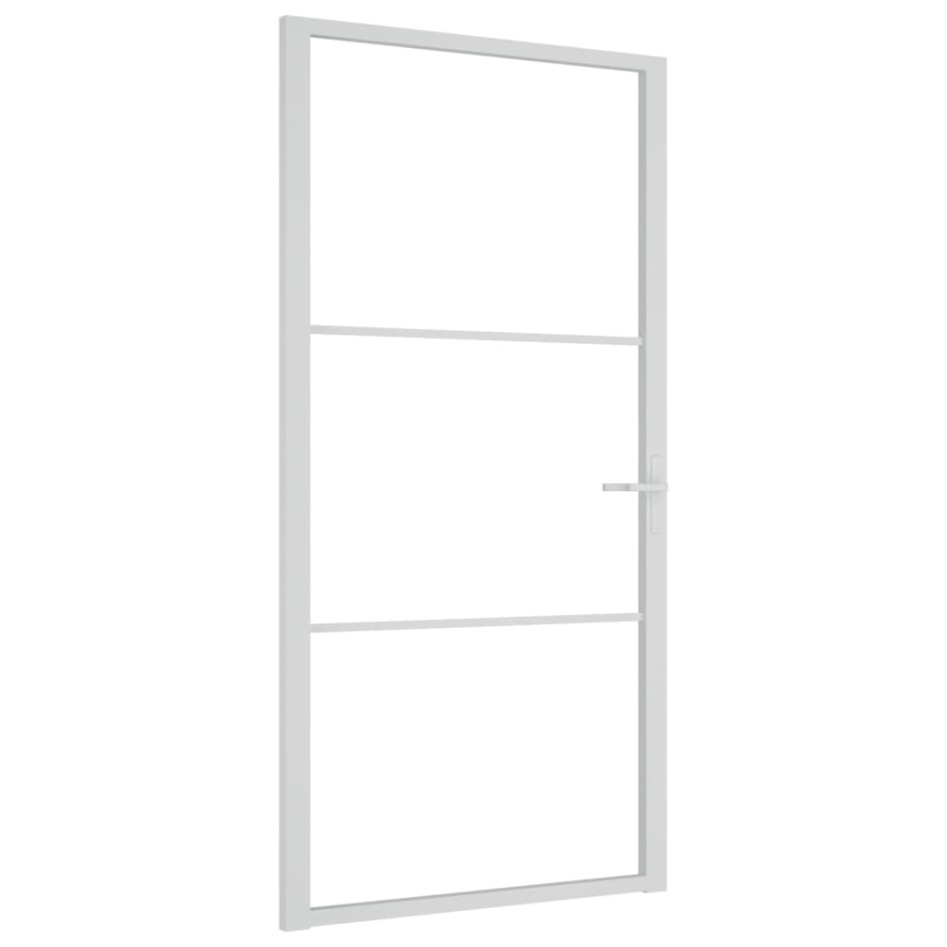 Puerta interior vidrio EGS y aluminio blanco 102,5x201,5