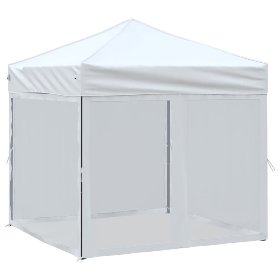 Carpa para fiestas plegable con paredes laterales blanca 2x2