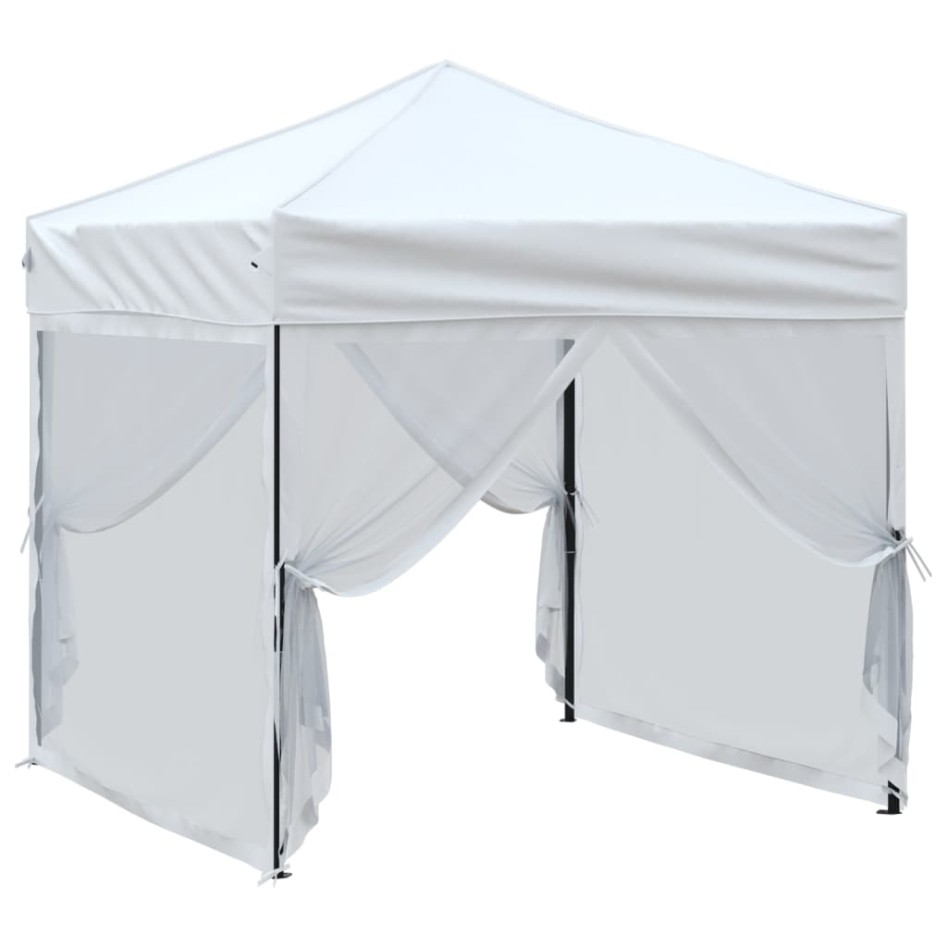 Carpa para fiestas plegable con paredes laterales blanca 2x2