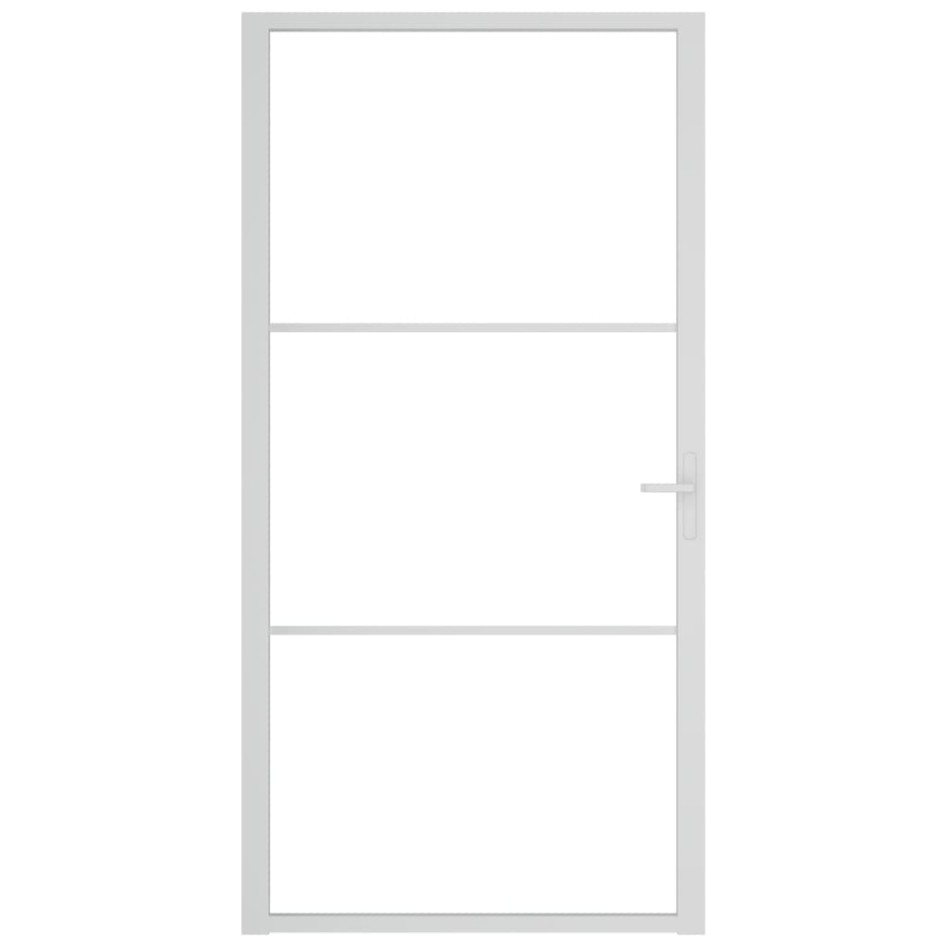 Puerta interior vidrio EGS y aluminio blanco 102,5x201,5