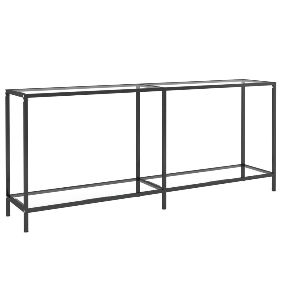 Mesa consola vidrio templado transparente 180x35x75,5