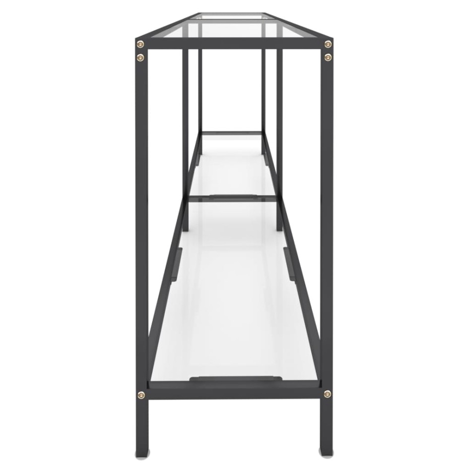 Mesa consola vidrio templado transparente 180x35x75,5