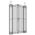 Puerta de jardín de hierro forjado negro 121x8x200