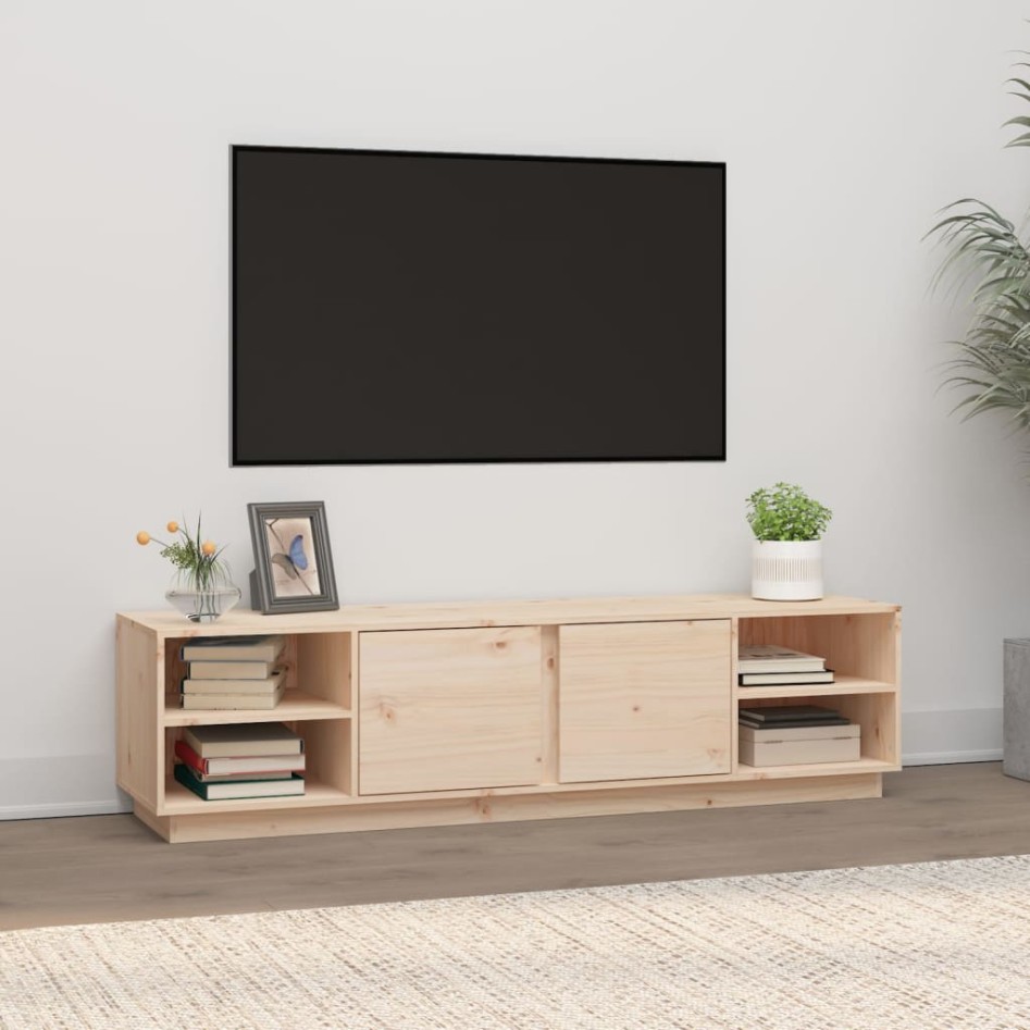 Mueble de TV de madera maciza de pino 156x40x40