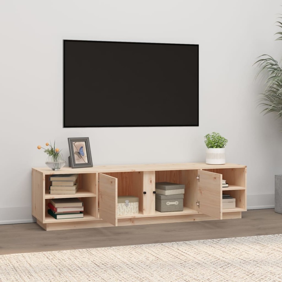 Mueble de TV de madera maciza de pino 156x40x40