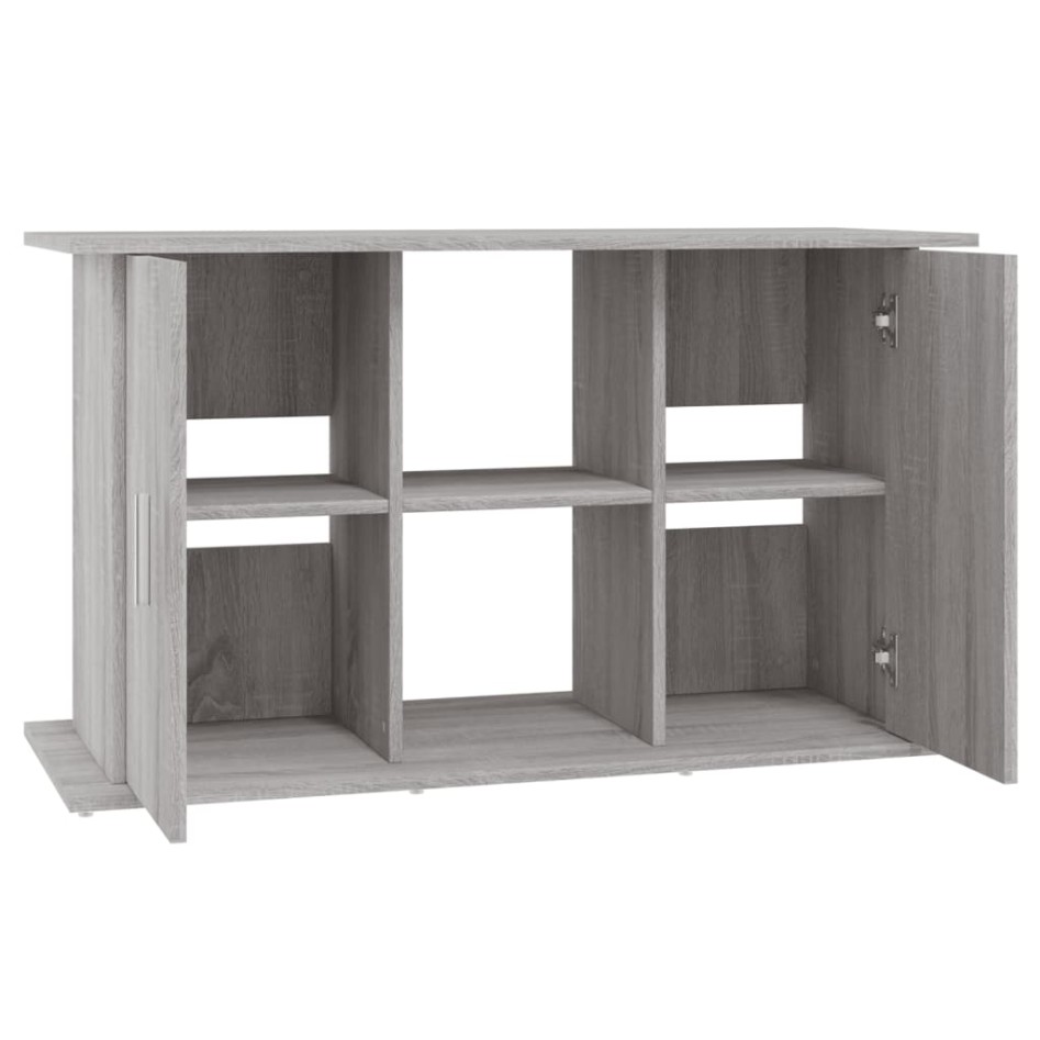 Soporte para acuario madera ingeniería gris Sonoma 101x41x58