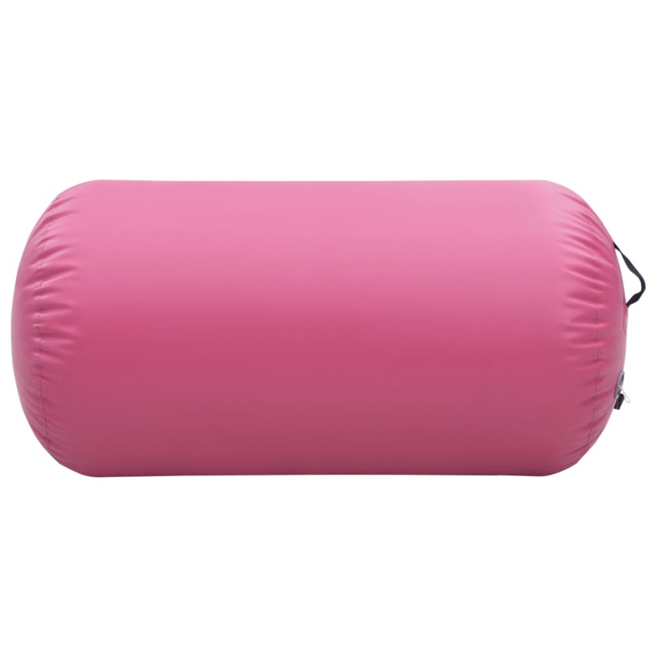 Rollo hinchable de gimnasia con bomba PVC rosa 120x75