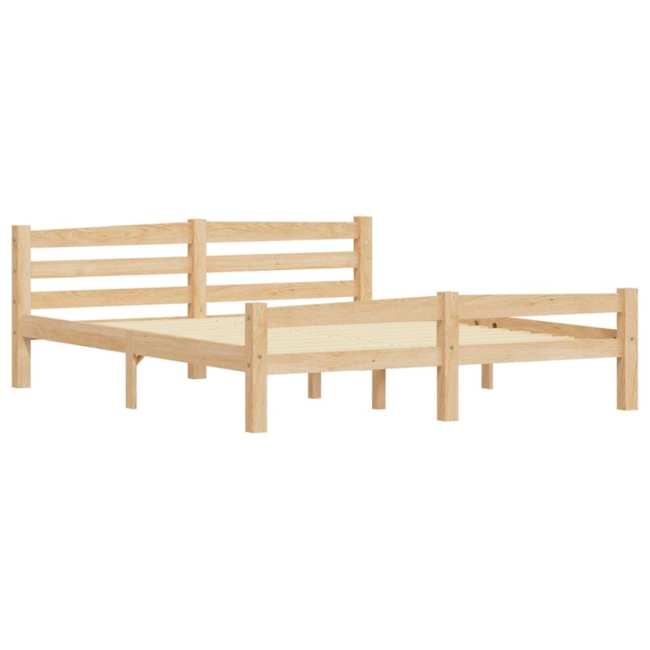 Estructura de cama de madera de pino maciza 160x200