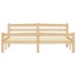 Estructura de cama de madera de pino maciza 160x200