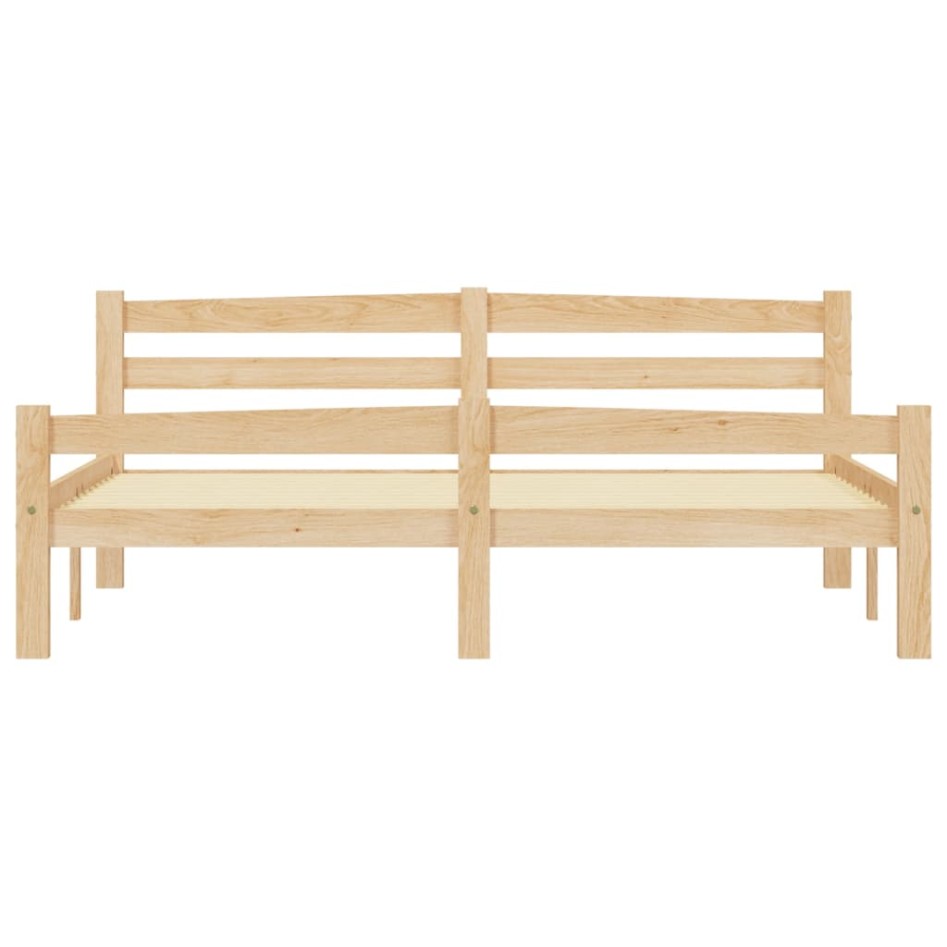 Estructura de cama de madera de pino maciza 160x200