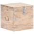 Baúl de madera maciza de acacia 40x40x40