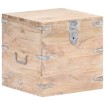 Baúl de madera maciza de acacia 40x40x40 cm