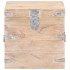 Baúl de madera maciza de acacia 40x40x40