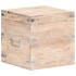 Baúl de madera maciza de acacia 40x40x40