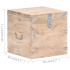 Baúl de madera maciza de acacia 40x40x40